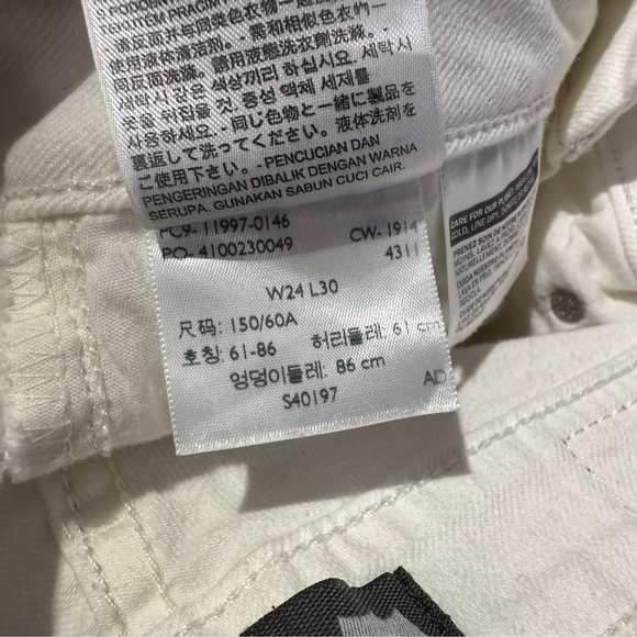 Levi's Jeans Women Size 24 White Legging Skinny Denim Highwaisted Higrise Cotton - Picture 11 of 13